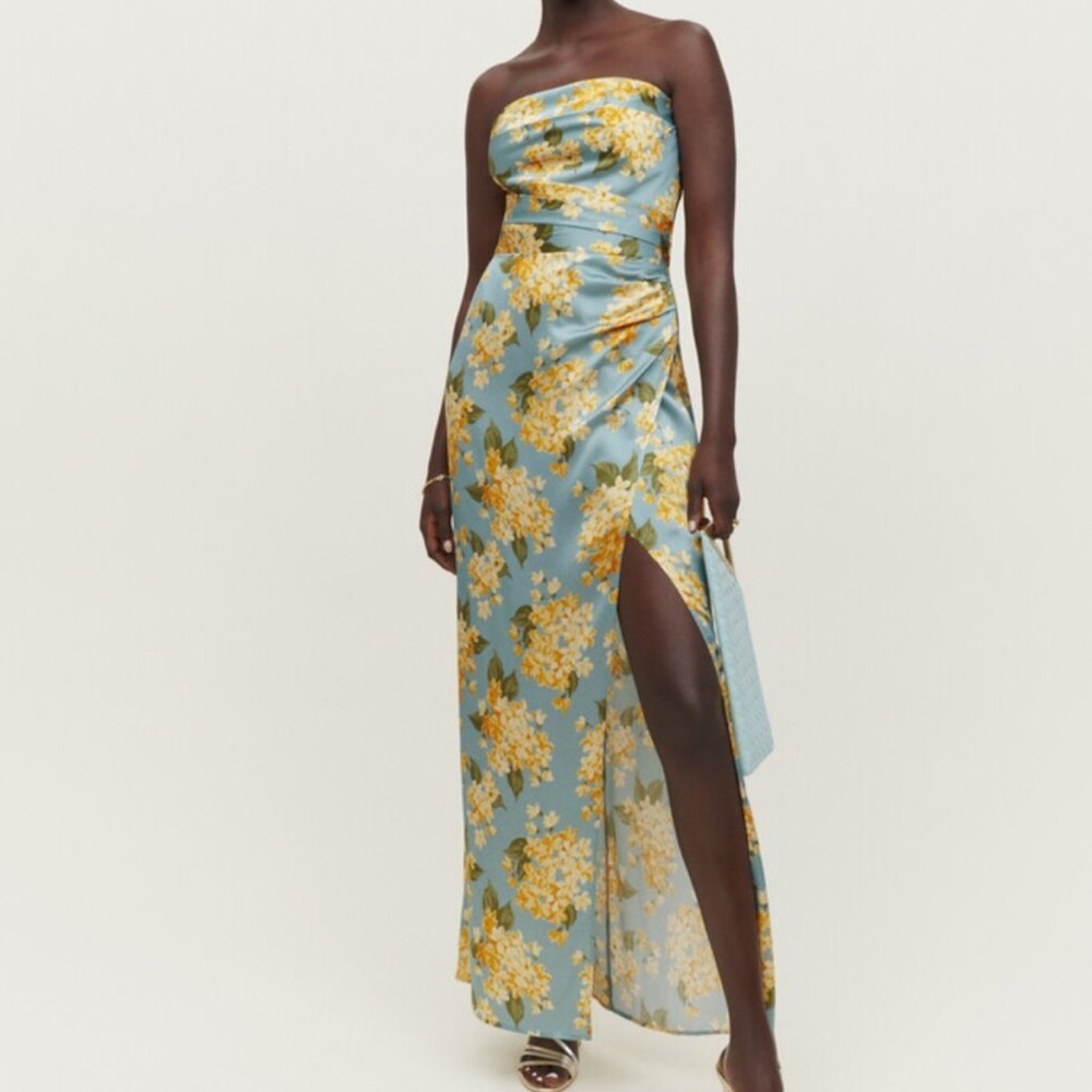 Reformation Barrow Silk Dress